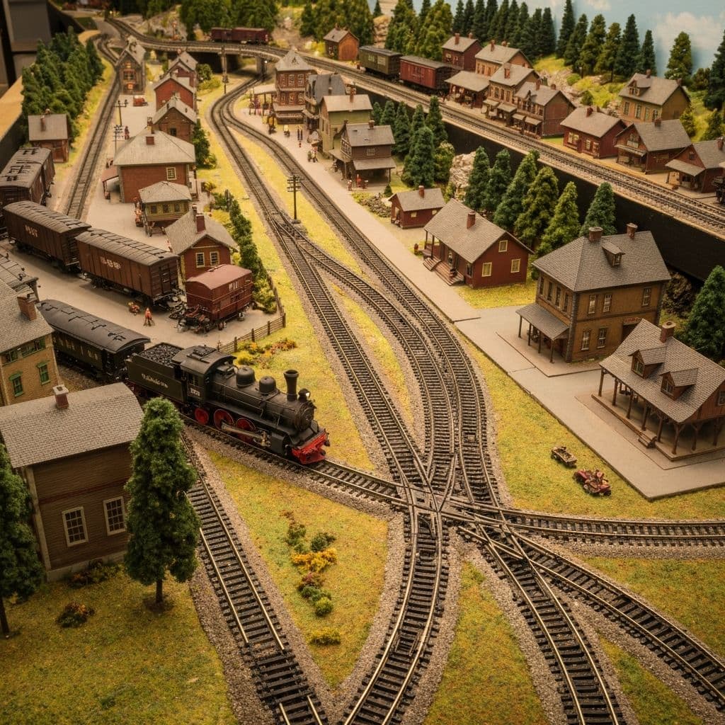 AI-powered model train layout planning interface